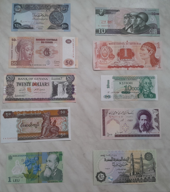 PRODAJA: Setovi od po 10 UNC novčanica (kolekcionarstvo)